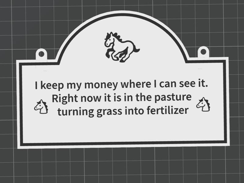 Sign for Horse Owners