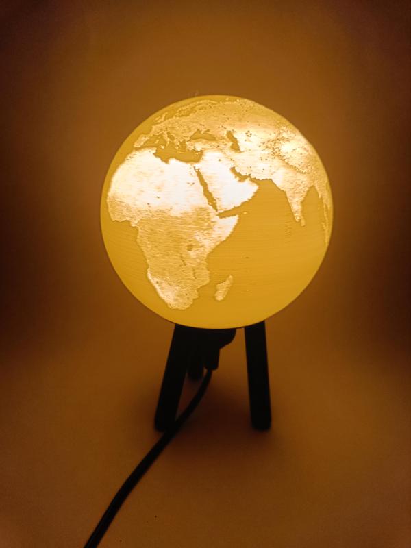 Hybrid Hanging/Desk Earth Lamp