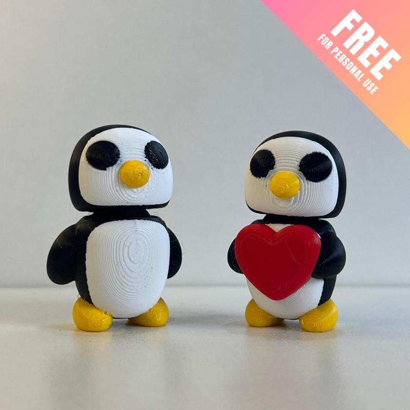 Penguin and Penguin Valentine's Day