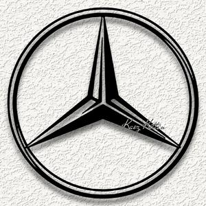 mercedes car emblem  wall art home decor.stl