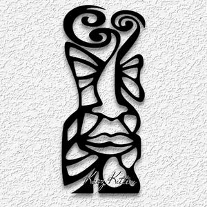 totem face wall art African cubism home decor
