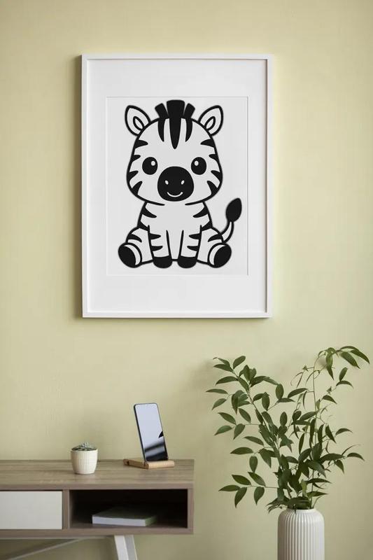 Cute Zebra Wall Art   