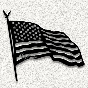 usa flag pole wall art home decor