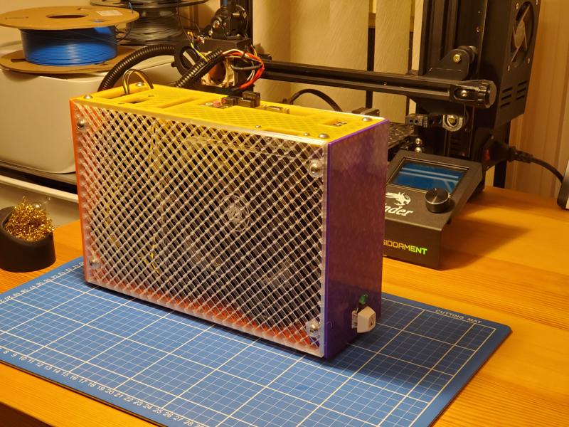 Compact mATX 5.3L PC Case with GPU