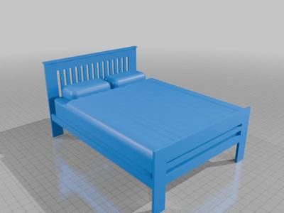 Queen Bed Timber with Duvet