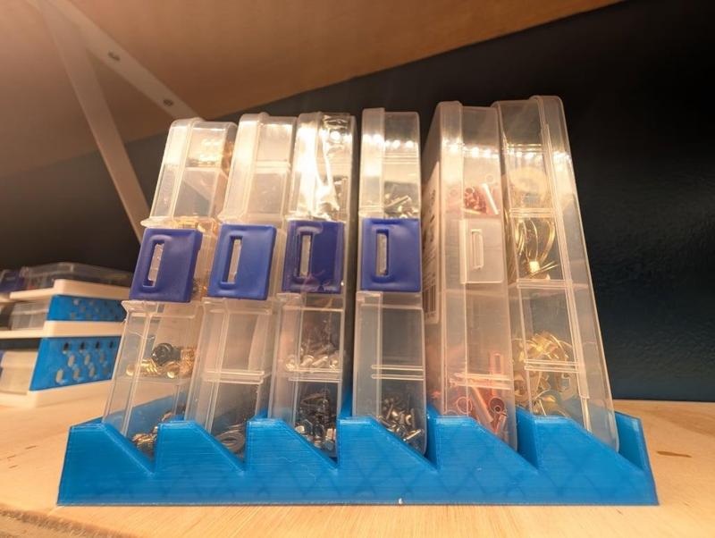 6-Space (Plastic) Small Parts Organizer Holder (Upright & Shelf Versions)