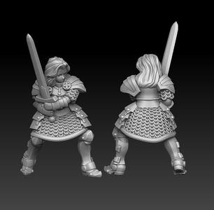 Warrior princess with twohanded sword