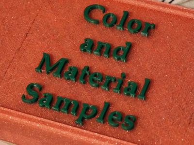 Color and Material Samples Sliding Box