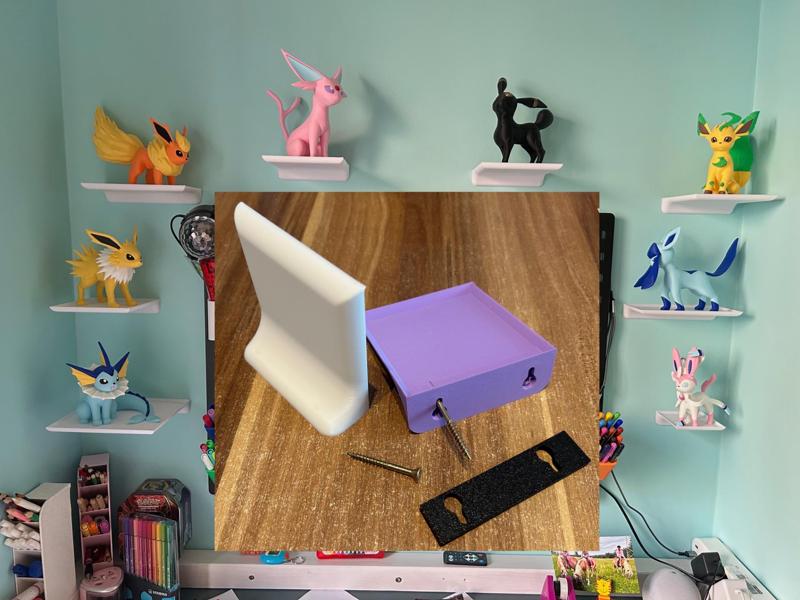 Small wall shelf with concealed screws