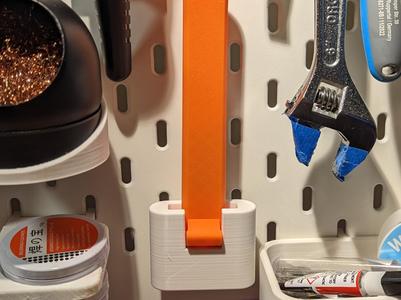 BBL scraper holder for Ikea Skadis pegboard