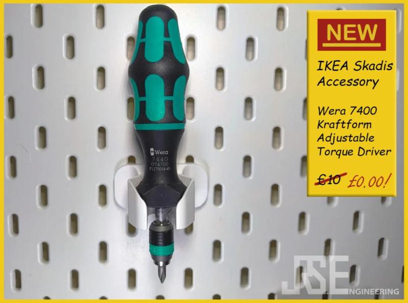 Ikea Skadis Wera 7400 Kraftform Adjustable Driver