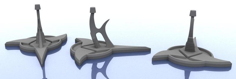 Micro Machines - Star Trek Stands - Klingon