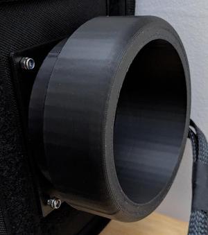 80mm fan exhaust connector for enclosure