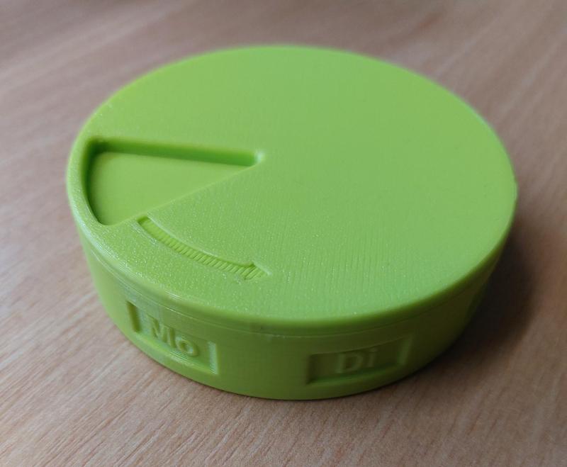 Tablettenbox 80x21mm wöchentlich / Pill Box weekly