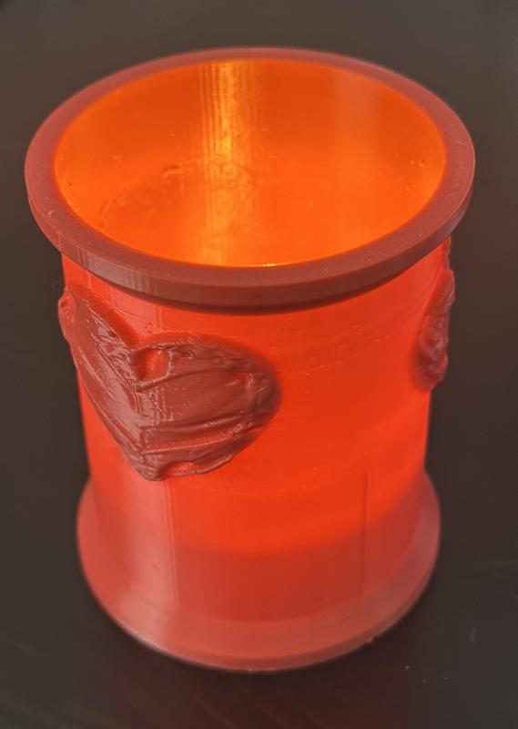 Teelicht mit Herz als Lithophan