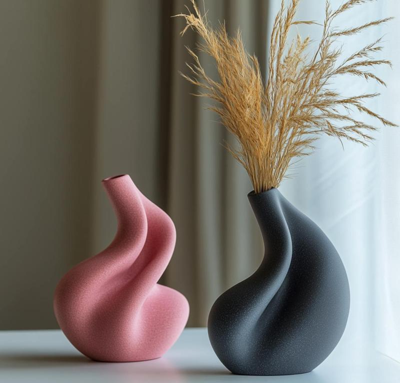 Eleganza Twist Vase Set – Bold, Fashion-Forward Decor for Modern Interiors
