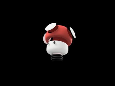 Pilz Lampe im Mario stile