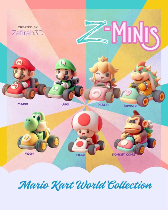 Z-MINIS MARIO KART WORLD COLLECTION