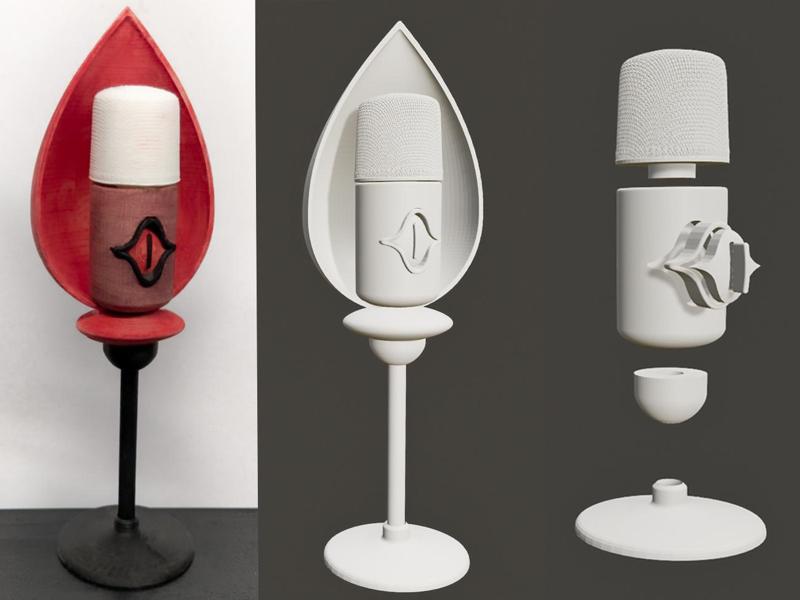 Alastor Microphone Staff in parts