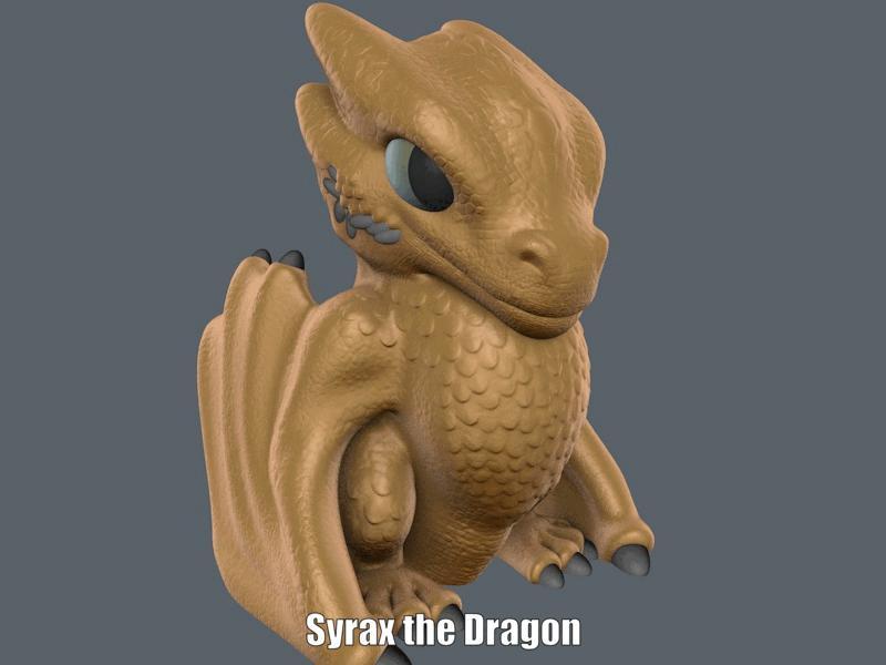 Syrax the Dragon (Easy print no support)