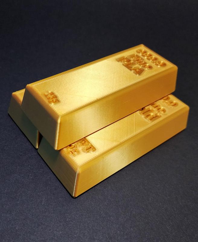 3D Printable Gold Bars - 2 Types