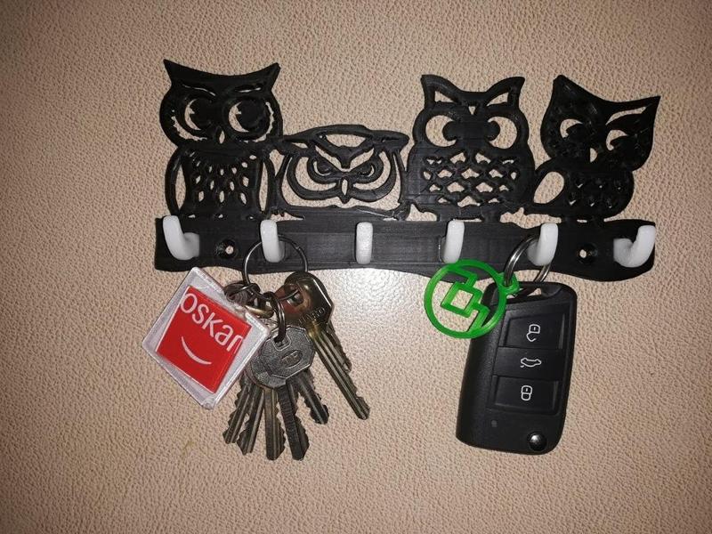Wall Key Holder - Owls