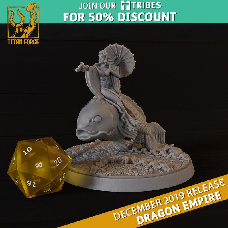 Hori Mizu - Koi Mage - Dragon Empire - Titan Forge Miniatures December 2019