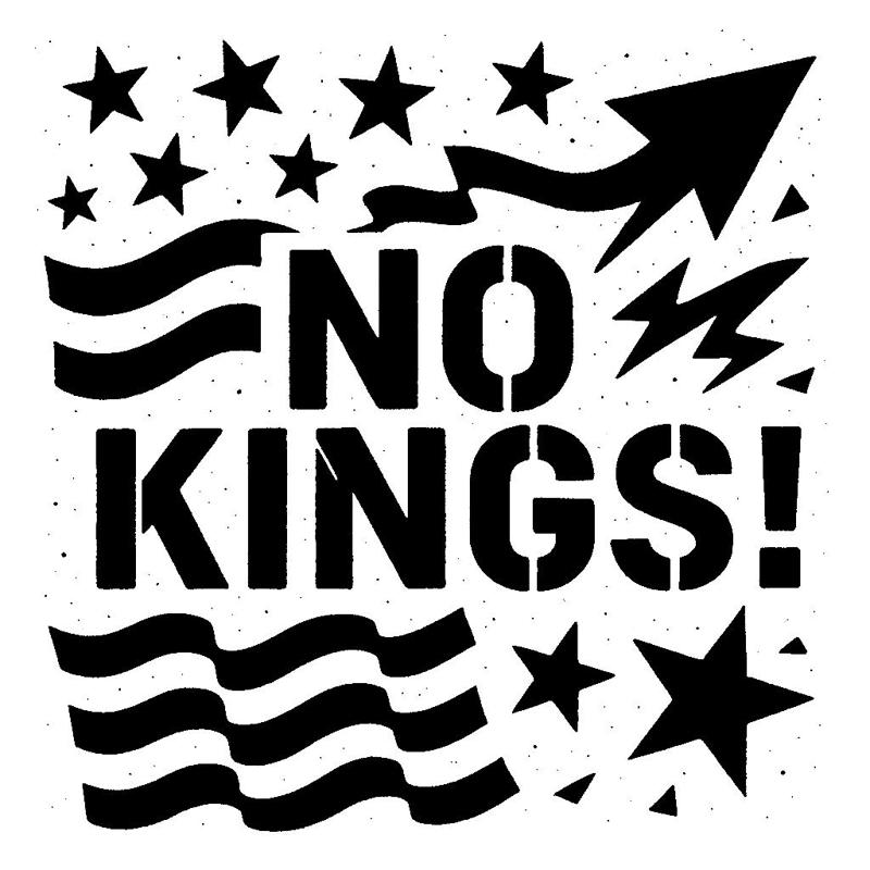 NO KINGS! Stencil version 2