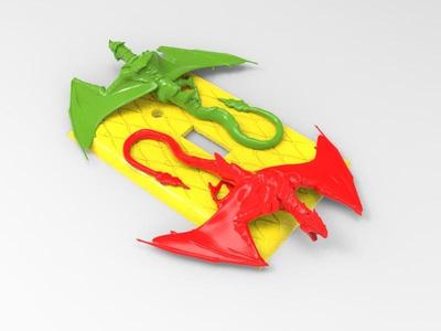 dragon lightswitch plate