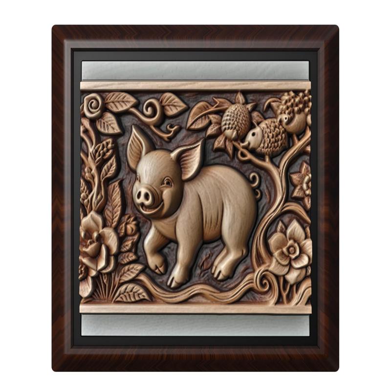 pig animal wall art relief wall decor