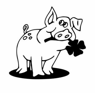 CNC milling template lucky pig