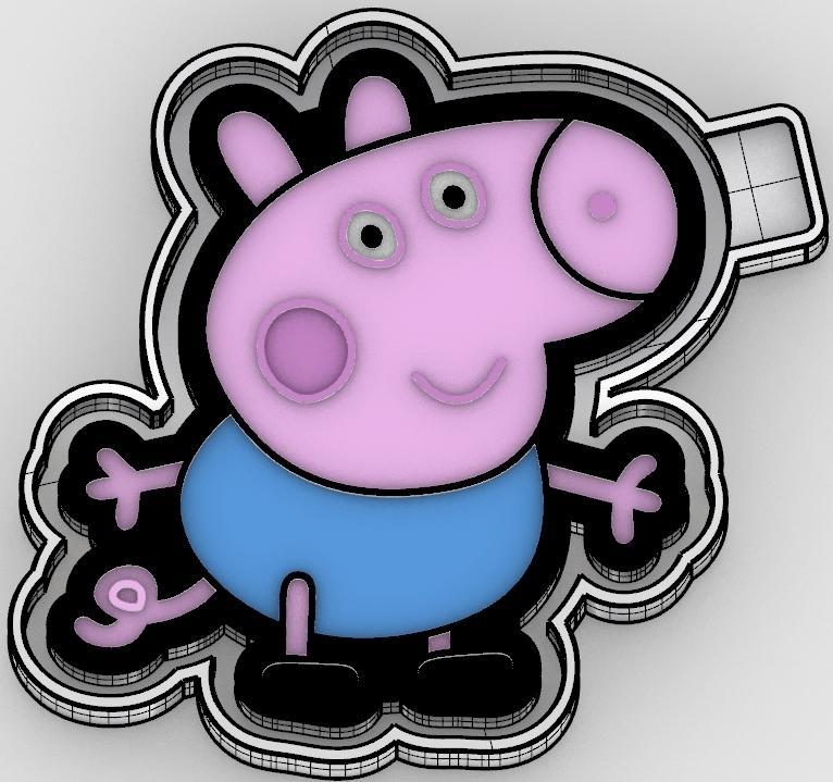 george pig of peppa pig - freshie mold - silicone mold box