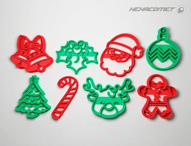 8 COOKIE CUTTER COOKIE CUTTERS CHRISTMAS COOKIE CUTTERS