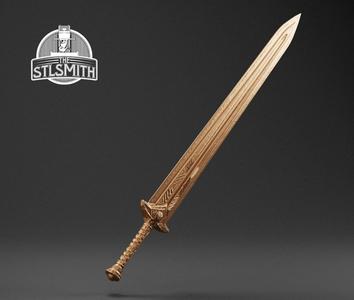 Dwarven Sword Skyrim Life Size Prop STL
