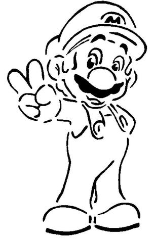 Mario stencil 6