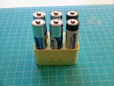 Organizer for 6 AAA batteries