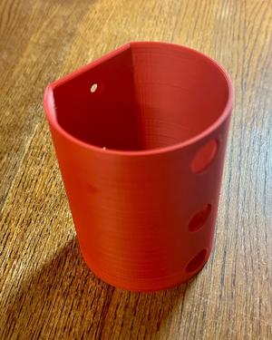 Full wall cup, tool holder cup, wall mountable