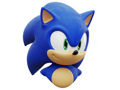 Sonic The Hedgehog Bust Base Included 