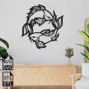 Fish 2D Wall Art STL SVG