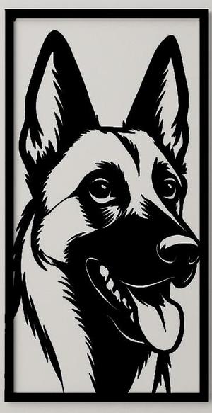 Malinois dog picture frame