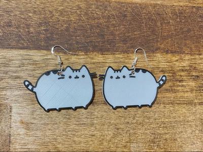Cute Pusheen Cat Earrings – Kawaii Jewelry