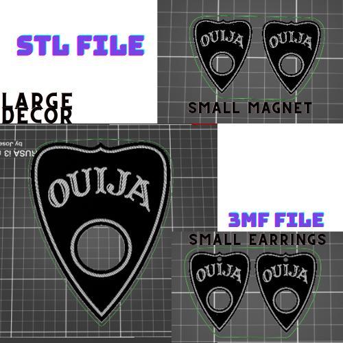 ouiji board Planchet decor/ magnet/ earrings/ necklace/ jewelry/ cake topper/ gift/ spirit board / halloween jewelry