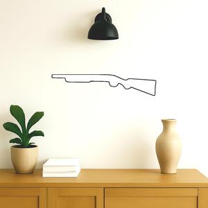 Wall decoration in the shape of a weapon outline (zombie call of duty)
