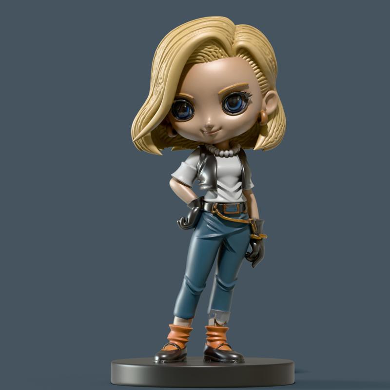 Android 18 Chibi Dragon Ball Fan Art