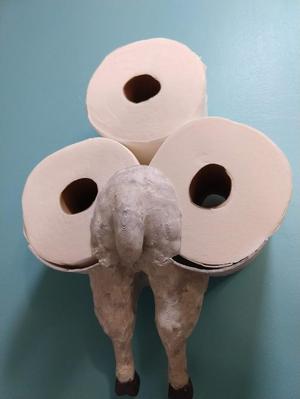 Wall Mounted Sheep Butt Toilet Paper Holder
