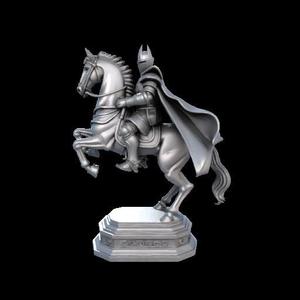Dynamic Knight Sculpture on Chess Base
