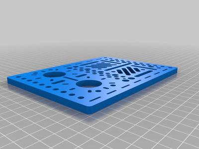 Z-axis universal plate 156*116*6 mm (stl file). V-Slot 2020 2040 4040 (Model: AV-6-v2)