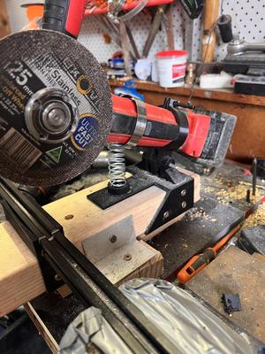 Grinder Dropsaw for 90x45mm timber and milwaukee grinder