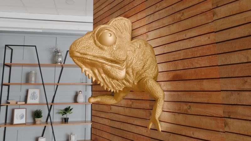 chameleon head wall mount STL