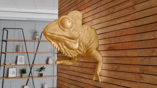 chameleon head wall mount STL